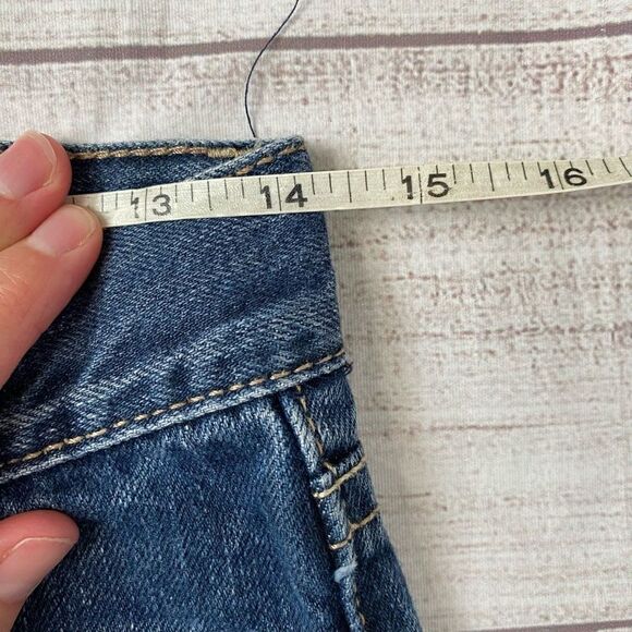 Request 100% cotton distressed straight leg jeans jr boys sz 16 - Picture 9 of 10